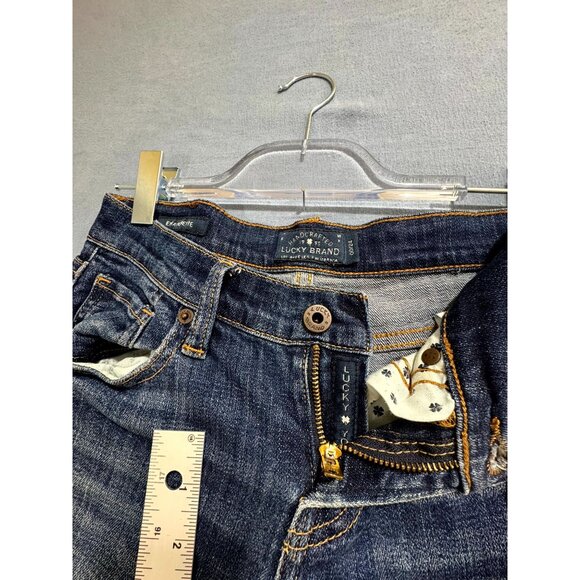 Lucky Brand Sienna Cigarette Jeans Low Rise Stone Wash Denim Blue Women SZ 00/24 - Picture 4 of 10